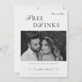 ヴィンテージフリー飲みおもしろい物ユーモアのある結婚の セーブザデート (正面)