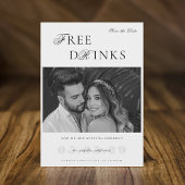 ヴィンテージフリー飲みおもしろい物ユーモアのある結婚の セーブザデート