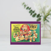 ヴィンテージフリー15ピース「フルーツ」ブレックファストセット ポストカード (スタンド正面)