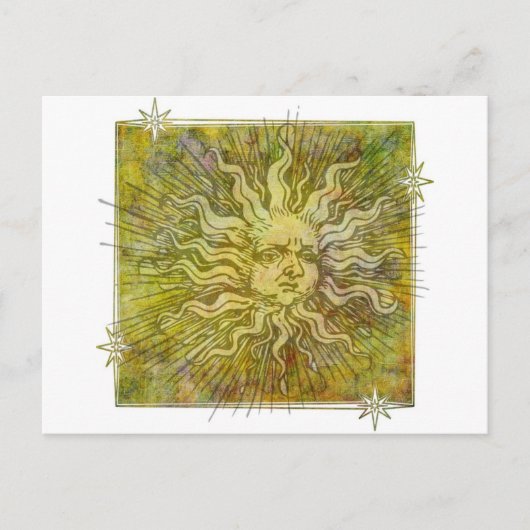 ヴィンテージフルサン顔 ポストカード (正面)