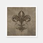 ヴィンテージフルーアデリスセピア スタンダードカクテルナプキン (正面)