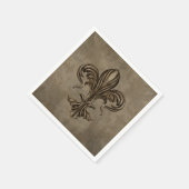 ヴィンテージフルーアデリスセピア スタンダードカクテルナプキン (角)