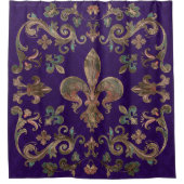 ヴィンテージフルーア(紫王室の) シャワーカーテン (正面)