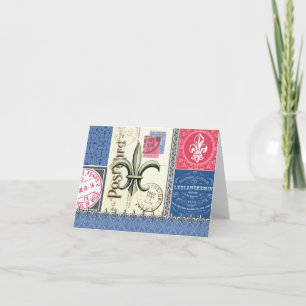 ヴィンテージフルーアde Lisの郵便料金notecard カード