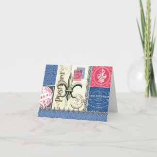 ヴィンテージフルーアde Lisの郵便料金notecard カード