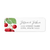 ヴィンテージフルーツさくらんぼ差出人住所ラベル ラベル (正面)