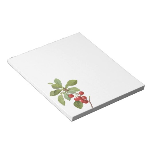 ヴィンテージフルーツさくらんぼ食品、さくらんぼバイルドゥート ノートパッド (アングル)