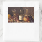 ヴィンテージフルーツとワイン 長方形シール (バッグ)