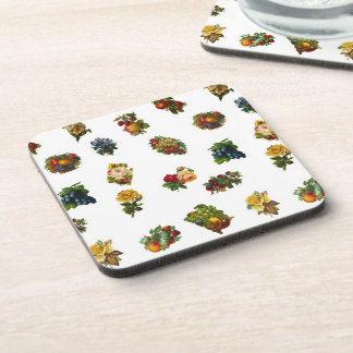 ヴィンテージフルーツと花 コースター