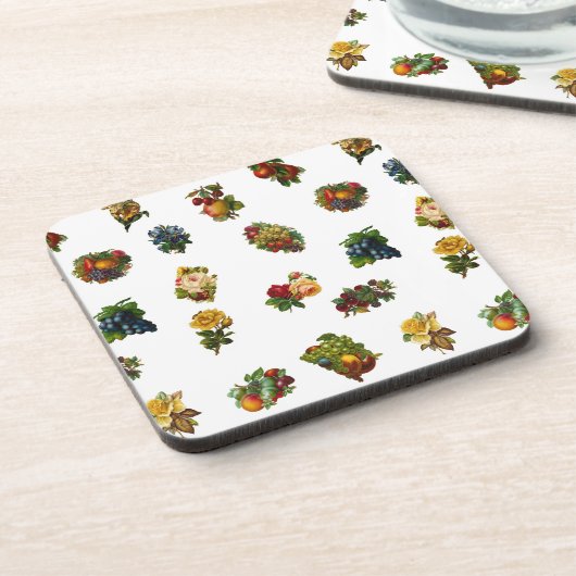 ヴィンテージフルーツと花 コースター (左側)