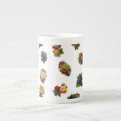 ヴィンテージフルーツと花 ボーンチャイナマグカップ (正面)