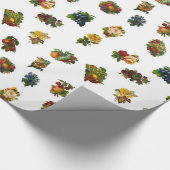 ヴィンテージフルーツと花 ラッピングペーパー (コーナー)