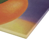 ヴィンテージフルーツのクラートラベルアート、ジューシーなオレンジ カッティングボード (角)