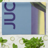 ヴィンテージフルーツのクラートラベルアート、ジューシーなオレンジ キッチンタオル (折り畳み)