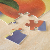 ヴィンテージフルーツのクラートラベルアート、ジューシーなオレンジ ジグソーパズル (側面)