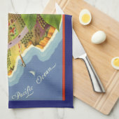 ヴィンテージフルーツのクラートラベルアート、パコスタントオレンジ キッチンタオル (四つ折り)