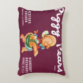 ヴィンテージフルーツのクレートのラベルとピギー梨 アクセントクッション (正面(垂直))