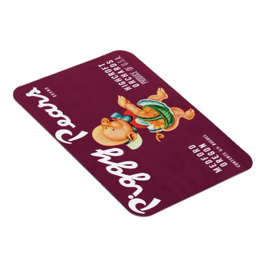 ヴィンテージフルーツのクレートのラベルとピギー梨 マグネット (右側)