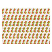 ヴィンテージフルーツオンつる植物桃アプリコット テーブルクロス (正面(横))