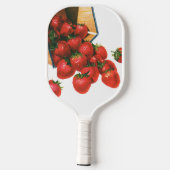 ヴィンテージフルーツオーガニック、イチゴ及びさくらんぼ ピックルボールラケット (裏面)