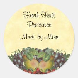 ヴィンテージフルーツカスタム缶詰ラベル ラウンドシール