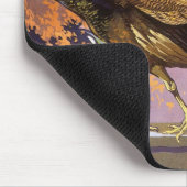 ヴィンテージフルーツクラートラベルアートエルパボピーコックバード マウスパッド (コーナー)