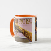 ヴィンテージフルーツクラートラベルアートエルパボピーコックバード マグカップ (正面左)