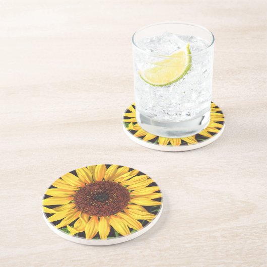 ヴィンテージフルーツクラートラベルアートオランジェデールサンフラワー コースター (側面)