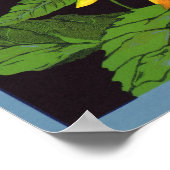 ヴィンテージフルーツクラートラベルアートオランジェデールサンフラワー ポスター (角)