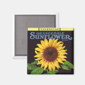 ヴィンテージフルーツクラートラベルアートオランジェデールサンフラワー マグネット (正面/裏面)