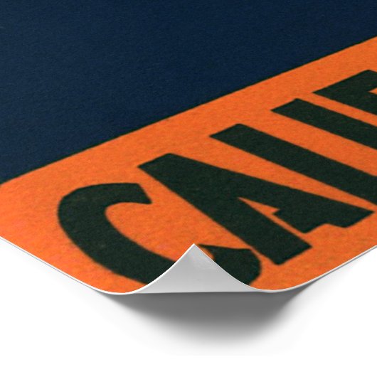 ヴィンテージフルーツクラートラベルアートカウボーイオンピッグロデオ ポスター (角)