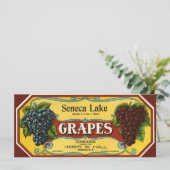 ヴィンテージフルーツクラートラベルアートセネカレークブドウ (スタンド正面)