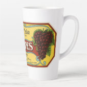 ヴィンテージフルーツクラートラベルアートセネカレークブドウ カフェラテマグ (右)