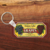 ヴィンテージフルーツクラートラベルアートセネカレークブドウ キーホルダー (裏面)