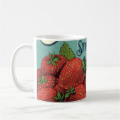 ヴィンテージフルーツクラートラベルアートパトリオットイチゴ コーヒーマグカップ (左)