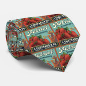 ヴィンテージフルーツクラートラベルアートパトリオットイチゴ ネクタイ (ロール)