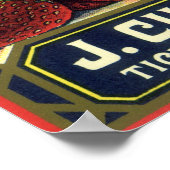 ヴィンテージフルーツクラートラベルアートパトリオットイチゴ ポスター (角)