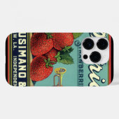 ヴィンテージフルーツクラートラベルアートパトリオットイチゴ Case-Mate iPhoneケース (裏面 (横))