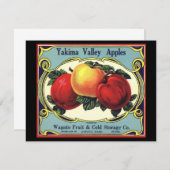 ヴィンテージフルーツクラートラベルアートヤキマバレーリンゴ (正面/裏面)