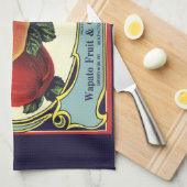 ヴィンテージフルーツクラートラベルアートヤキマバレーリンゴ キッチンタオル (四つ折り)