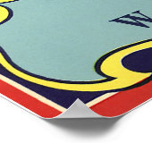 ヴィンテージフルーツクラートラベルアートヤキマバレーリンゴ ポスター (角)