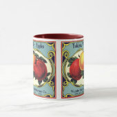 ヴィンテージフルーツクラートラベルアートヤキマバレーリンゴ マグカップ (中央)