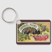 ヴィンテージフルーツクラートラベルアート、インペリアルプラム キーホルダー (裏面)