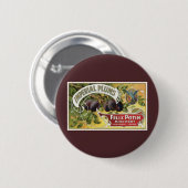 ヴィンテージフルーツクラートラベルアート、インペリアルプラム 缶バッジ (正面&裏面)