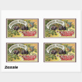 ヴィンテージフルーツクラートラベルアート、インペリアルプラム 長方形シール (シート)