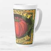 ヴィンテージフルーツクラートラベルアート、ウェインCoトマト カフェラテマグ (右アングル)