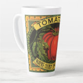 ヴィンテージフルーツクラートラベルアート、ウェインCoトマト カフェラテマグ (左アングル)