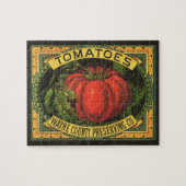 ヴィンテージフルーツクラートラベルアート、ウェインCoトマト ジグソーパズル (横)