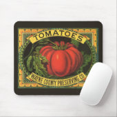 ヴィンテージフルーツクラートラベルアート、ウェインCoトマト マウスパッド (マウス)
