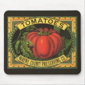 ヴィンテージフルーツクラートラベルアート、ウェインCoトマト マウスパッド (正面)
